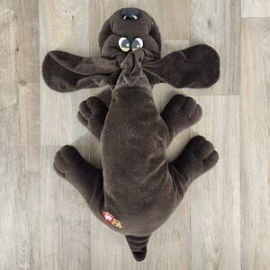 Vintage 80s Pound Puppies Large 18"‎ Stuffed Animal Kids Plush Brown